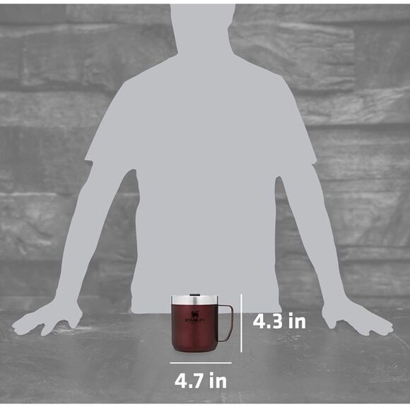 Stanley Classic Legendary 12oz Stainless Steel Camp Mug, ROSE QUARTZ GLOW - Picture 7 of 7